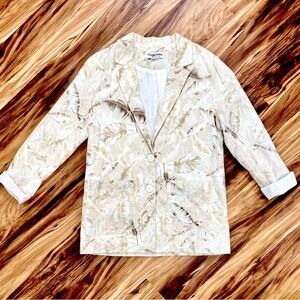Anthropologie Charlie Holiday Cream Linen Blazer